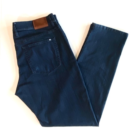 Travis Mathew Mens Jeans Dark Wash Straight Fit Comfort Stretch Size 34x32 - Picture 10 of 10